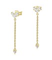 Beautiful Dangling  CZ Silver Stud Earring STS-5179